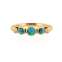 LAKSHMI TURQUOISE RING GOLD