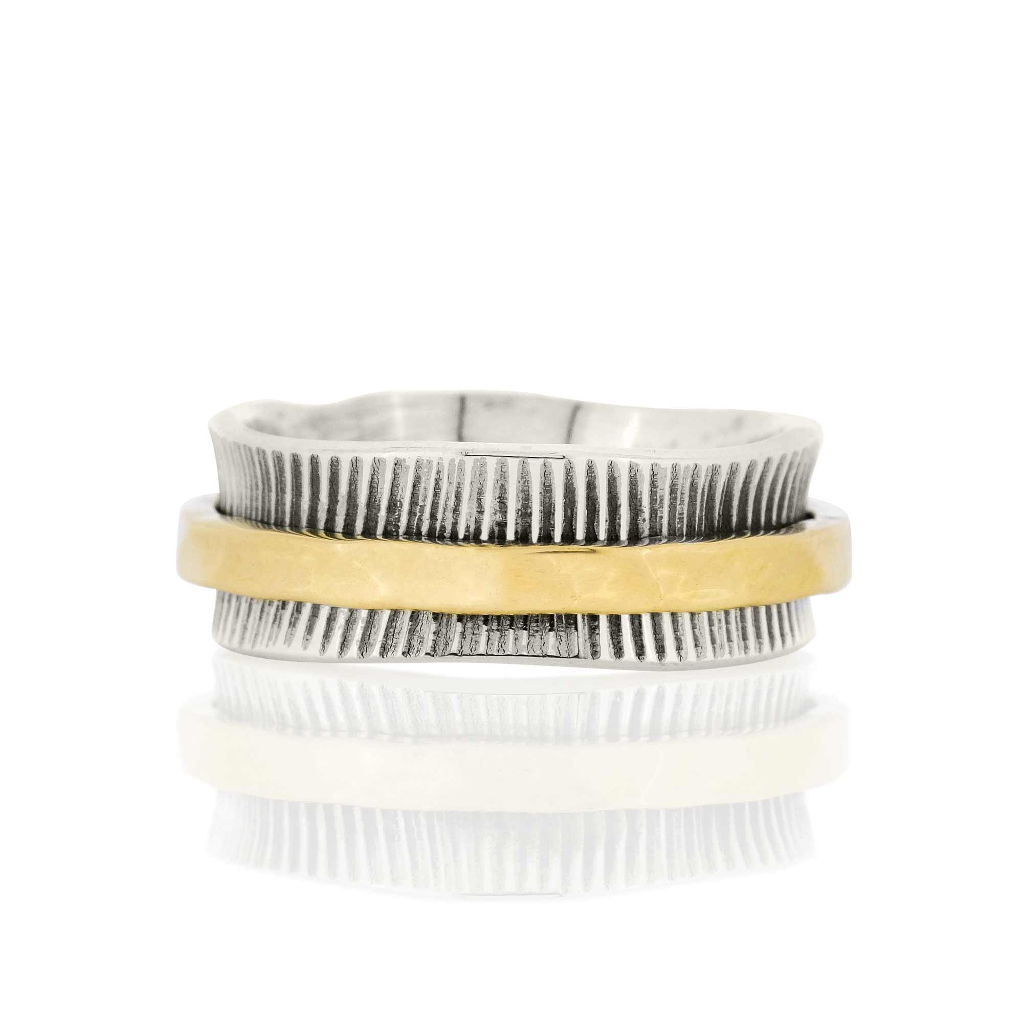 Silver and Brass Spinning Ring