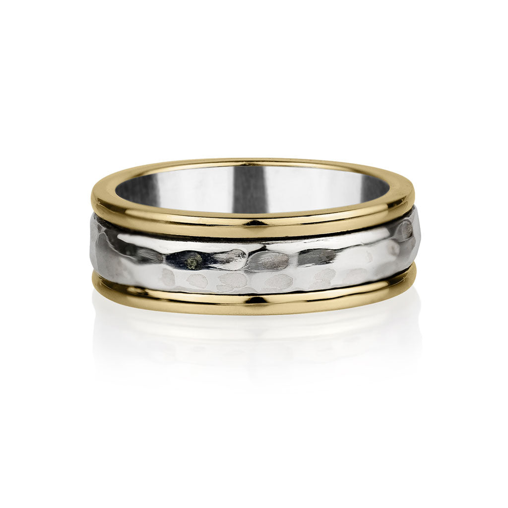 Personalized Men's Wedding Spinner Ring - Black and Blue Spinner Ring –  Think Engraved