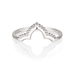 SILVER CROWN STACKING RING