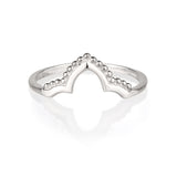 SILVER CROWN STACKING RING