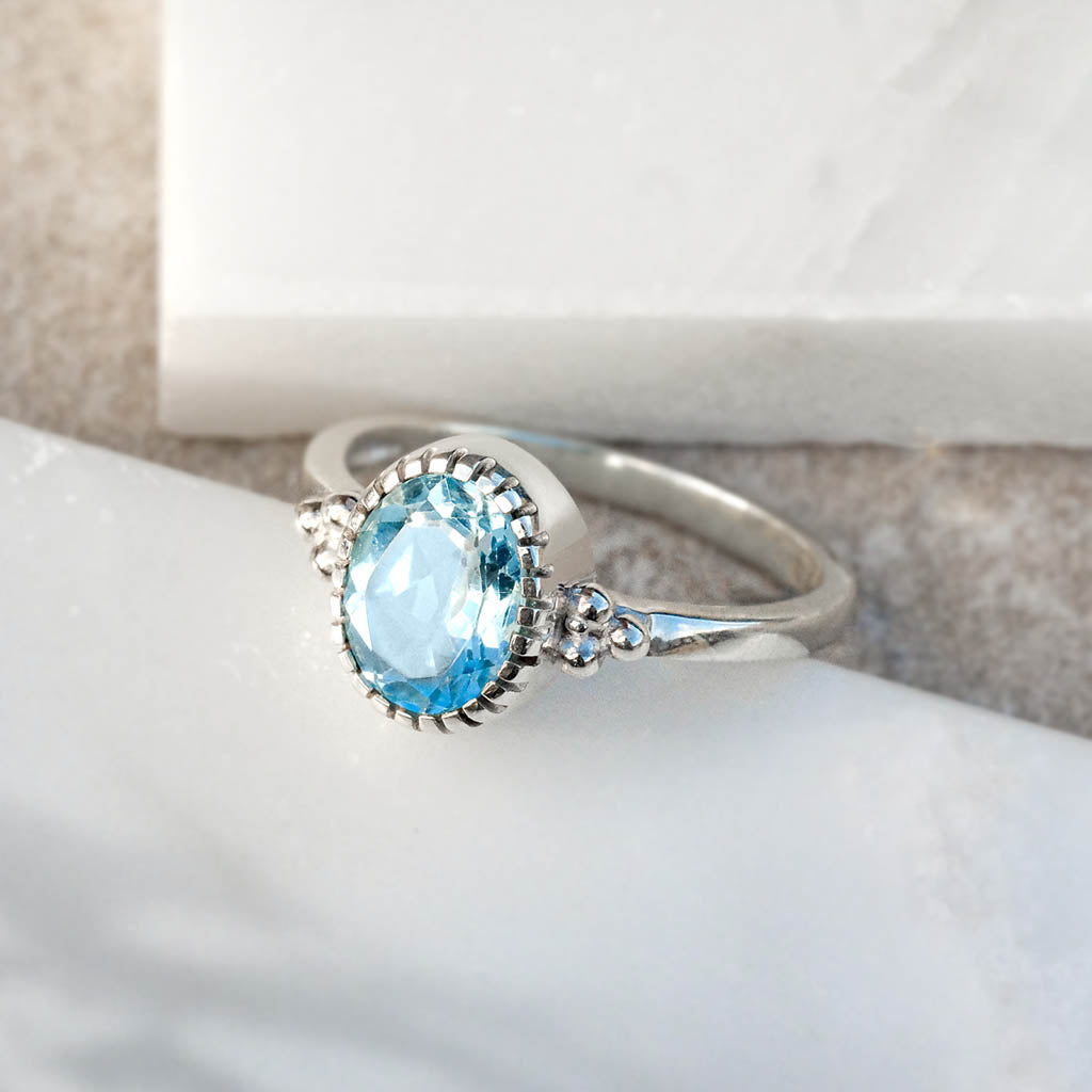 Sundar Blue Topaz Ring